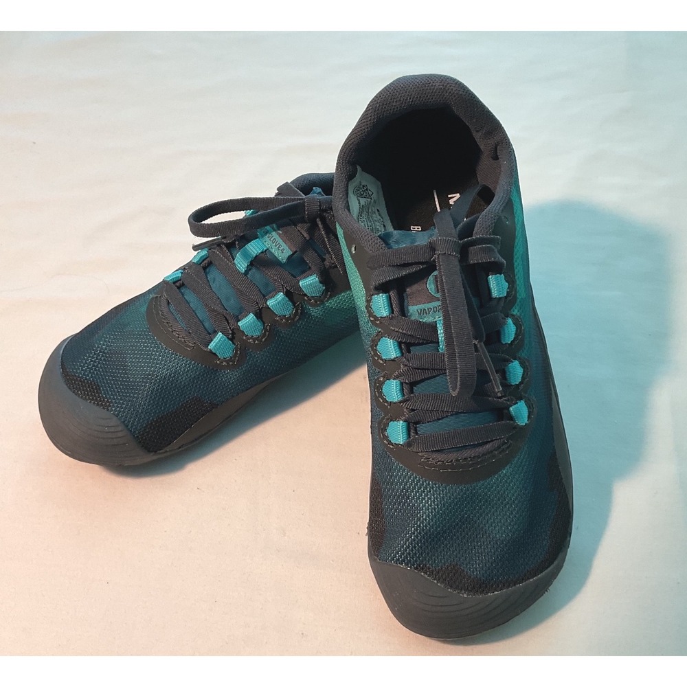 Merrell Vapor Glove 4 Barefoot Teal Black Minimalist Running Shoes J16626 Kids 5